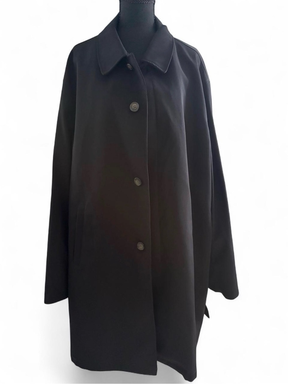 Ralph Lauren Black Single-Breasted water repellent Trench Coat